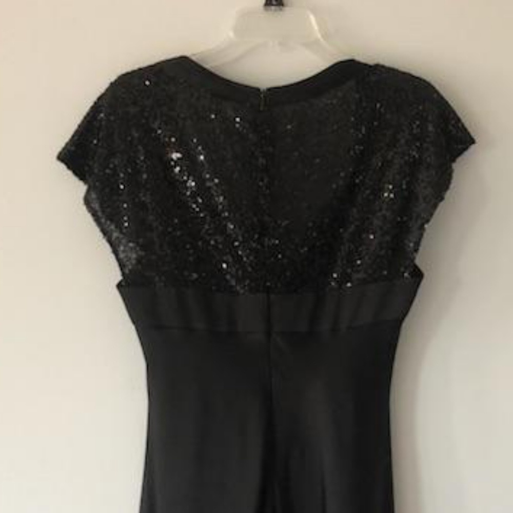 Calvin Klein Black Gown With Sequins Size 12 - image 2